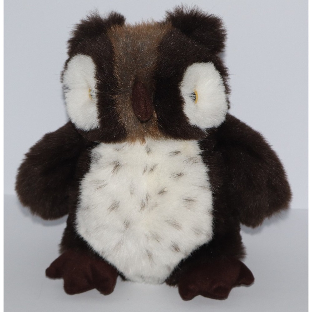 Princess Soft Toys 9" Barn Hooter Brown & White OWL Stuffed Animal Plush